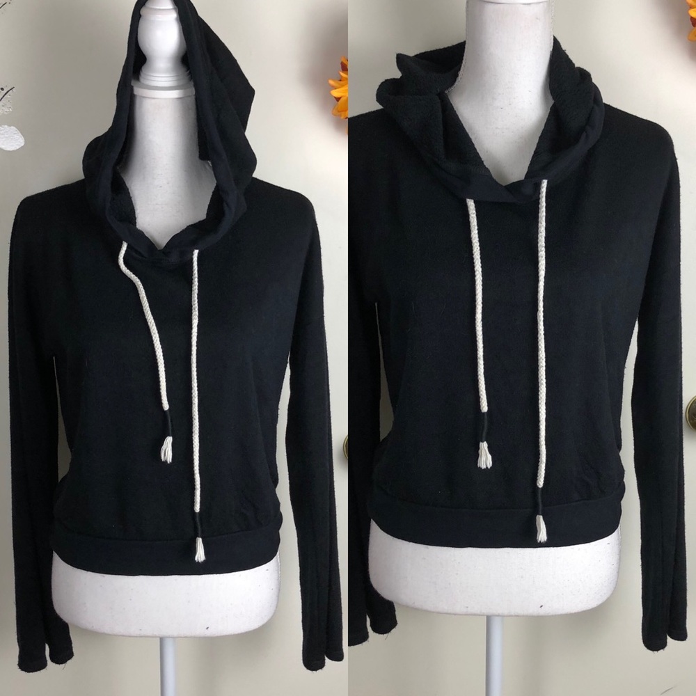 Make + Model Hoodie Pullover Drawstring Blk Sz S - image 1